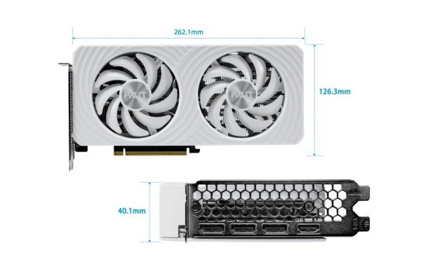 ���������� GeForce RTX 5060 Ti, Palit, OC (White Edition), 8Gb GDDR7, 128-bit, HDMI/3xDP, 2602/28000 MHz, 8-pin (NE7506TU19P1-GB2062M) - �������� 2