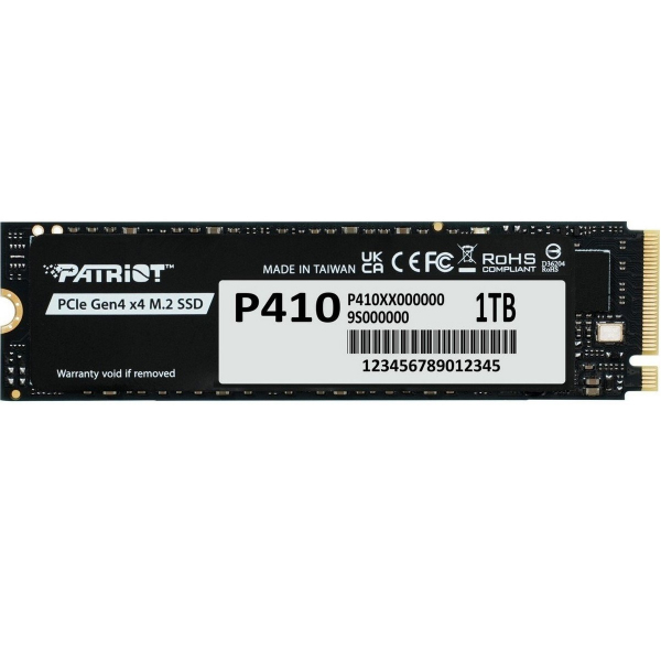 ����������� SSD 1TB Patriot P410 M.2 2280 PCIe NVMe 4.0 x4 TLC (P410P1TBM28H) - �������� 1