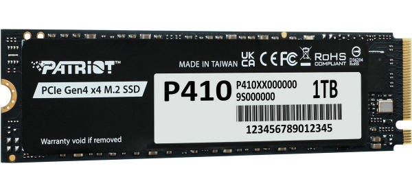 ����������� SSD 1TB Patriot P410 M.2 2280 PCIe NVMe 4.0 x4 TLC (P410P1TBM28H) - �������� 2