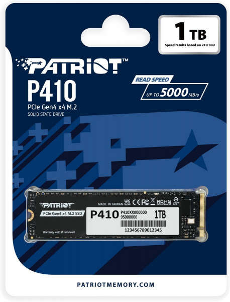 ����������� SSD 1TB Patriot P410 M.2 2280 PCIe NVMe 4.0 x4 TLC (P410P1TBM28H) - �������� 4