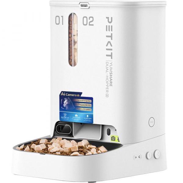 �����-�������� Petkit Yumshare Dual-Hopper 2 with Cam White (P592) - �������� 1