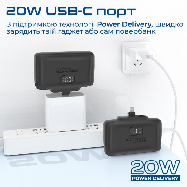 ��� Promate PowerUp-10Duo 10000mAh 20W Black - �������� 4