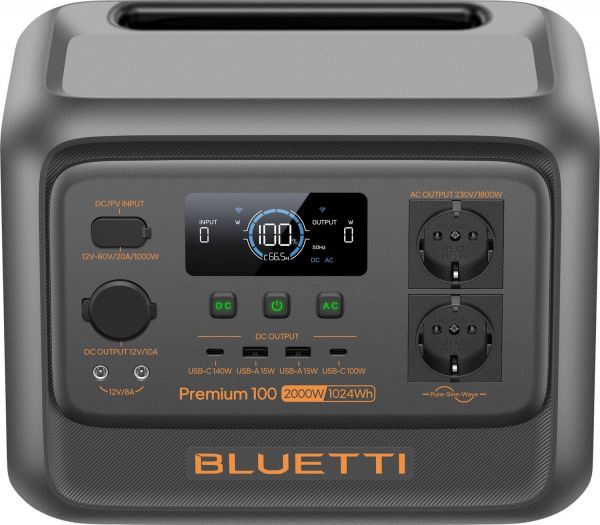   Bluetti Premium 100 V2, 2000W, 1024Wh -  4