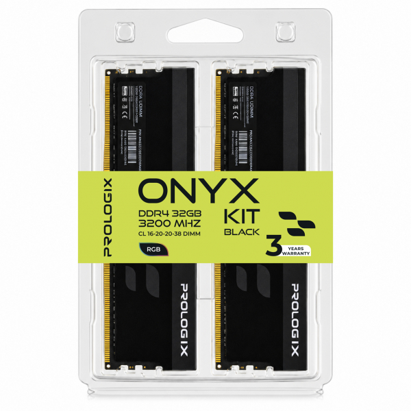 ������ ���`��i DDR4 2x16GB/3200 Prologix Onyx Black RGB (PRO32GB3200YBR4K) - �������� 4