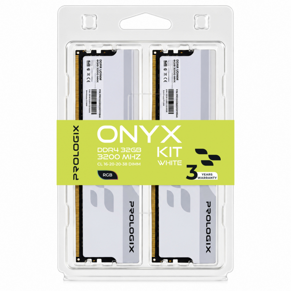 ������ ���`��i DDR4 2x16GB/3200 Prologix Onyx White RGB (PRO32GB3200YWR4K) - �������� 4