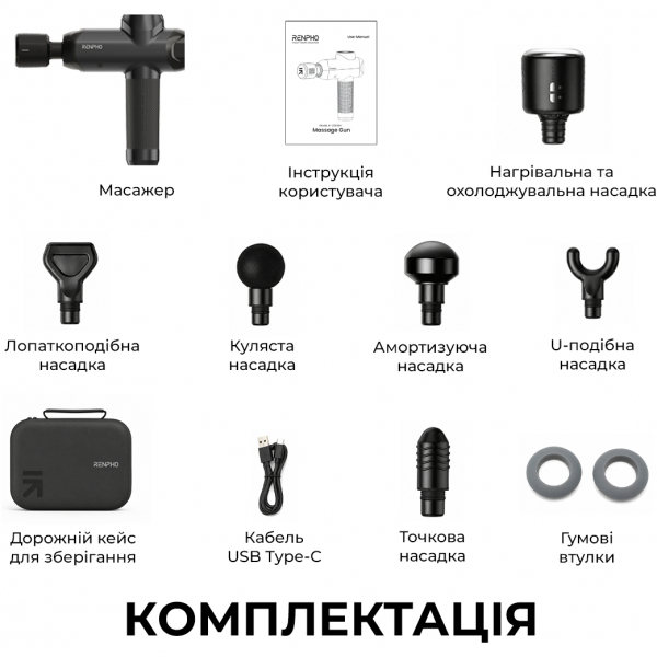 ������������� �������� RENPHO Power Thermacool Massage Gun (R-C001SH-BK) - �������� 10