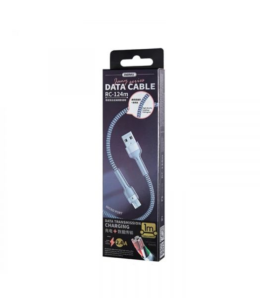 ������ Remax Jany Series USB - micro USB, 1m Silver (RC-124m) - �������� 1