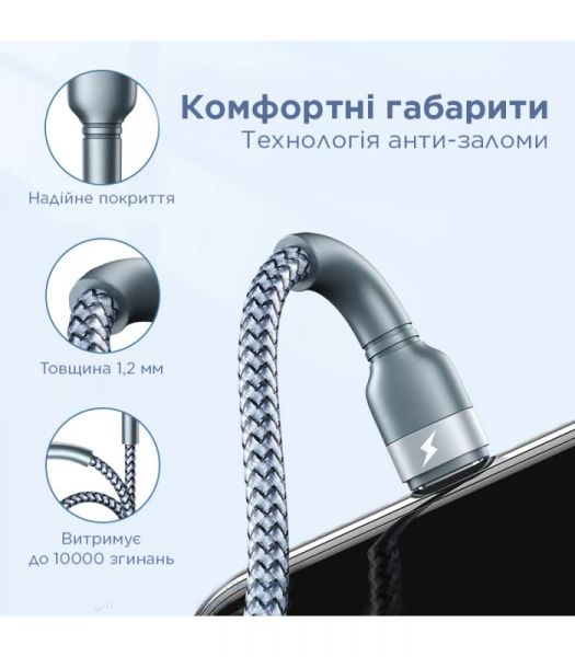 ������ Remax Jany Series USB - micro USB, 1m Silver (RC-124m) - �������� 2