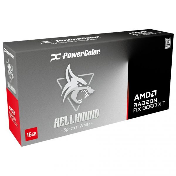 ���������� AMD Radeon RX 9060 XT 16GB GDDR6 Hellhound Spectral White PowerColor (RX9060XT 16G-L/OC/WHITE) - �������� 9