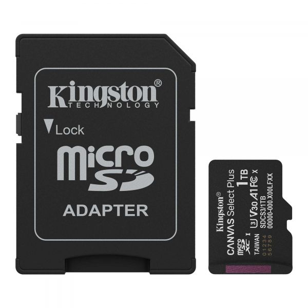 ����� ���'�� ����� ���`�� MicroSDXC 1TB UHS-I Class 10 Kingston Canvas Select Plus R150MB/s + SD ������� (SDCS3/1TB) - �������� 1