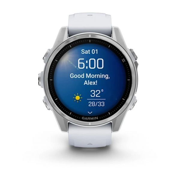 - Garmin Fenix 8 43mm AMOLED Silver with Whitestone Silicone (010-02903-06) -  2