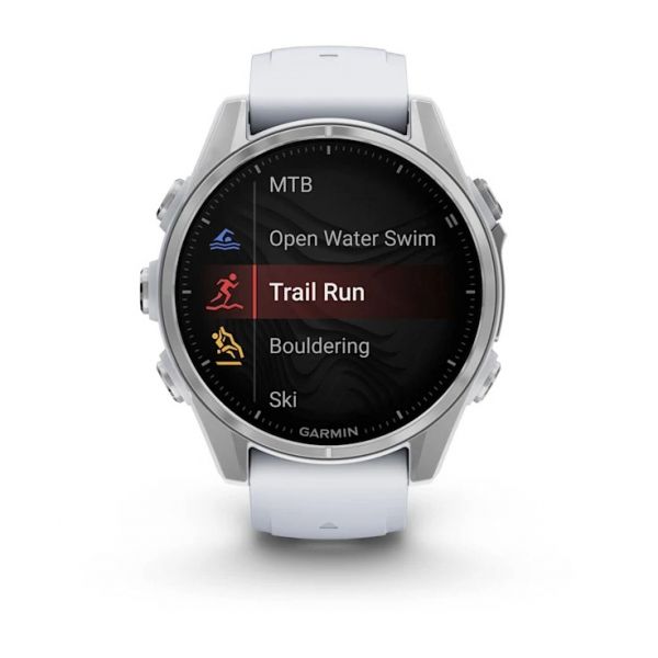- Garmin Fenix 8 43mm AMOLED Silver with Whitestone Silicone (010-02903-06) -  6