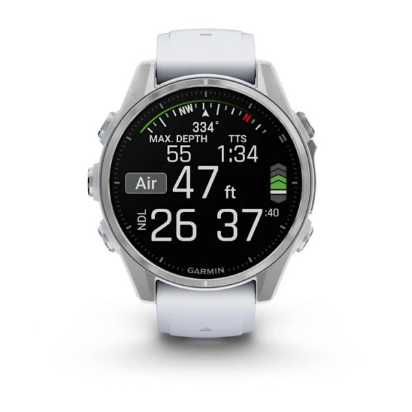 - Garmin Fenix 8 43mm AMOLED Silver with Whitestone Silicone (010-02903-06) -  7
