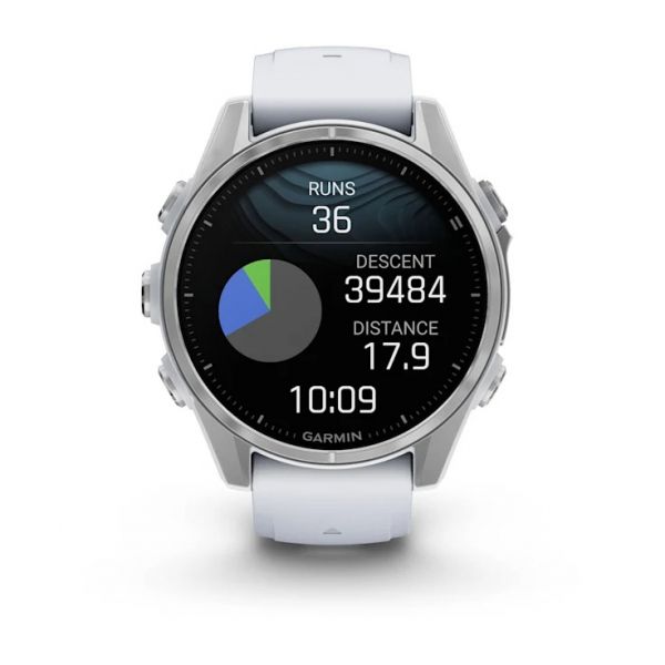 - Garmin Fenix 8 43mm AMOLED Silver with Whitestone Silicone (010-02903-06) -  8