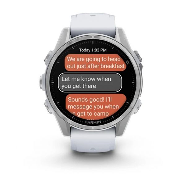 - Garmin Fenix 8 43mm AMOLED Silver with Whitestone Silicone (010-02903-06) -  10