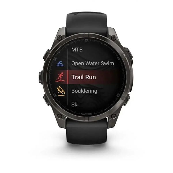 �����-�������� Garmin Fenix 8 47mm AMOLED Sapphire Carbon Gray DLC Titanium with Black Silicone (010-02904-29) - �������� 6