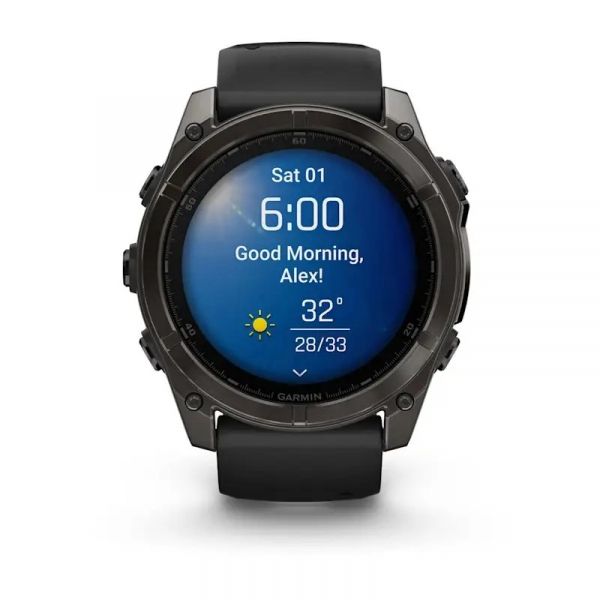 �����-�������� Garmin Fenix 8 51mm AMOLED Sapphire Carbon Gray DLC Titanium with Black Silicone (010-02905-63) - �������� 5