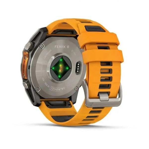 �����-���� Garmin Fenix 8 51mm AMOLED Sapphire Graphite DLC Titanium with Spark Orange Silicone (010-02905-53) - �������� 5