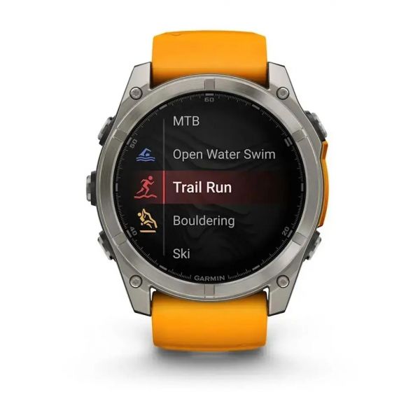 �����-���� Garmin Fenix 8 51mm AMOLED Sapphire Graphite DLC Titanium with Spark Orange Silicone (010-02905-53) - �������� 6