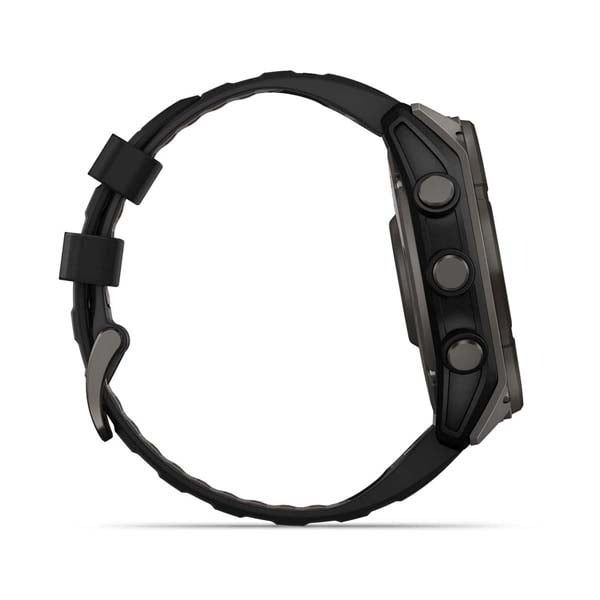 �����-�������� Garmin Fenix 8 51mm Sapphire Solar Carbon Gray DLC Titanium with Black Silicone (010-02907-70) - �������� 4