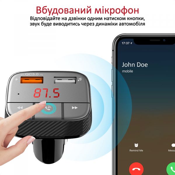 FM-����������� Promate SmarTune-2+ Black - �������� 4
