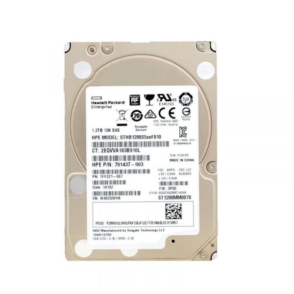 ����������� HDD 2.5" SAS 1.2TB HP Enterprise 791437-003 10000rpm 128MB (STHB1200S5xeF010) - �������� 2