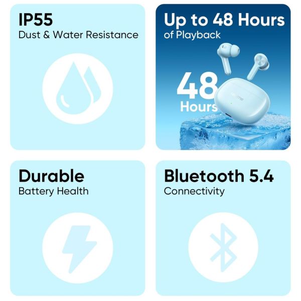 Bluetooth-��������� Realme Buds T200X Frost Blue_EU - �������� 6