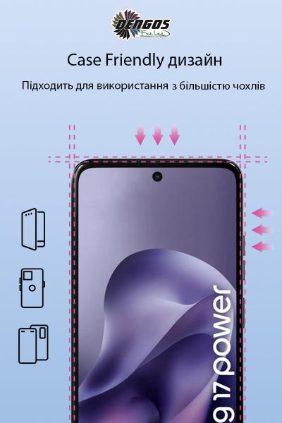 �������� ������ Dengos ��� Motorola Moto G17/G17 Power Black Full Glue (TGFG-446) - �������� 3