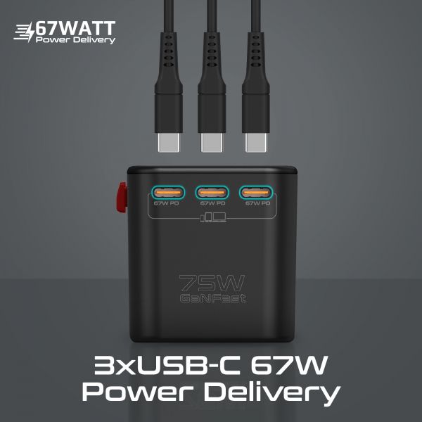 �������� ���������� Promate TripMate-GaN75 75W Black - �������� 6