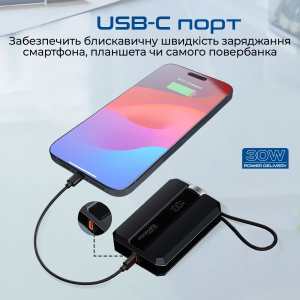 ��� Promate Neo-10 10000mAh 30W Black (neo-10.black) - �������� 5