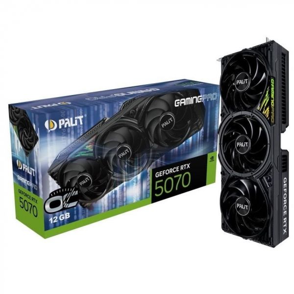  GF RTX 5070 12GB GDDR7 GamingPro OC Palit (NE75070T19K9-GB2050A) -  1