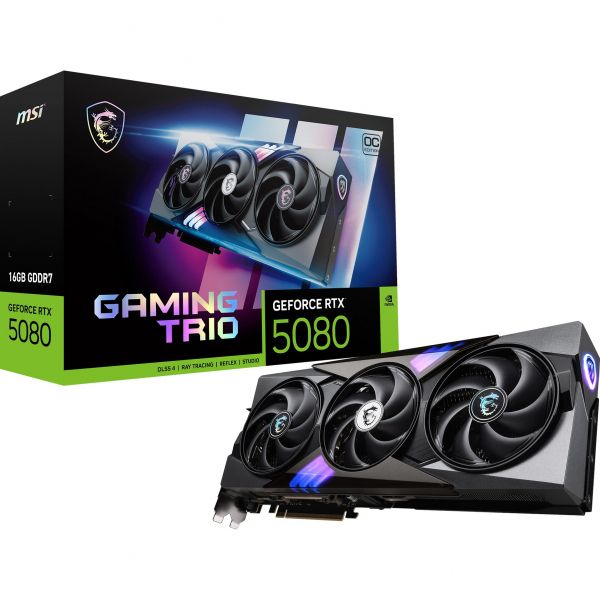 ���������� GF RTX 5080 16GB GDDR7 Gaming Trio OC MSI (GeForce RTX 5080 16G GAMING TRIO OC) - �������� 1