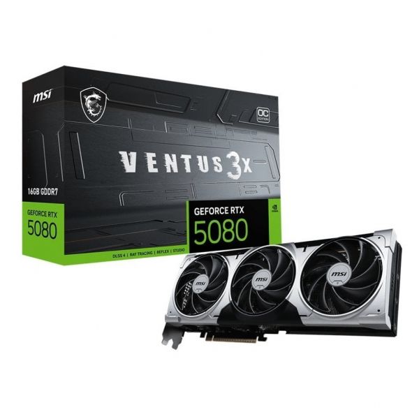 ���������� GF RTX 5080 16GB GDDR7 Ventus 3X OC Plus MSI (GeForce RTX 5080 16G VENTUS 3X OC PLUS) - �������� 1