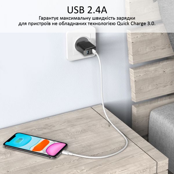 �������� ���������� Promate BiPlug 12W Black (biplug.black) - �������� 3