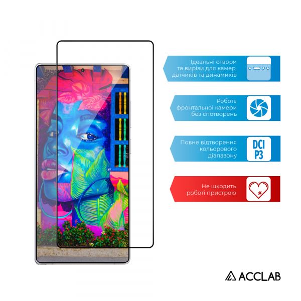   ACCLAB Full Glue  Samsung Galaxy S25 Ultra SM-S938 Black (1283126609794) -  5