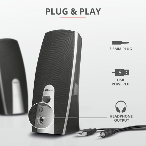 �������yf ������� Trust Mila 2.0 speaker set USB (16697) - �������� 3