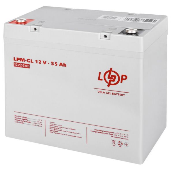     LogicPower 12V 55AH (LPM-GL 12V - 55 AH) GEL -  1