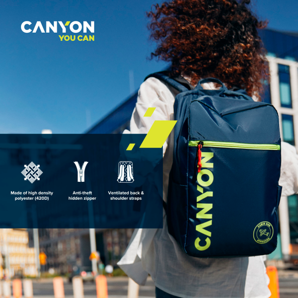    Canyon 15.6" CSZ02 Cabin size backpack, Navy (CNS-CSZ02NY01) -  9