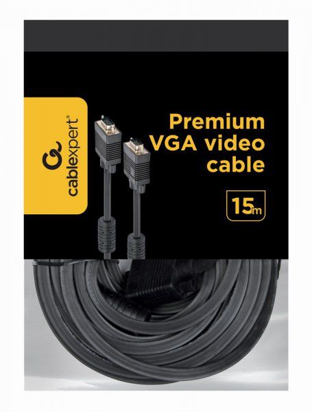  premium VGA, 3+ 9C HD15M,  ,  2- , 15  Cablexpert CC-PPVGA-15M-B -  3