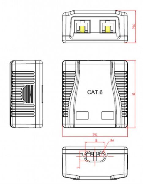 ������� �� 2 ����� � ������� RJ-45, 5� cat, �������� Cablexpert NCAC-2F5E-01 - �������� 4