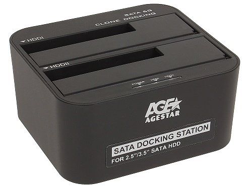 ���-�������, USB 3.0, 2 �����, ������ Agestar 3UBT6-6G (Black) - �������� 1