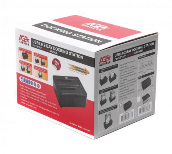 ���-�������, USB 3.0 2 �����, ������ Agestar 3UBT8 (Black) - �������� 3