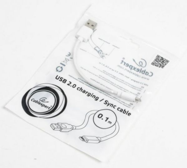  USB 2.0 AM-/Lightning, 0.1  Cablexpert CC-USB2-AMLM-W-0.1M -  3