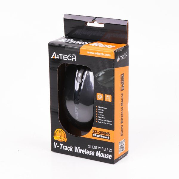 ���� ���������� Silent Clicks (��������� ����������), V-Track USB, 1000 dpi A4Tech G3-200NS (Black) - �������� 6