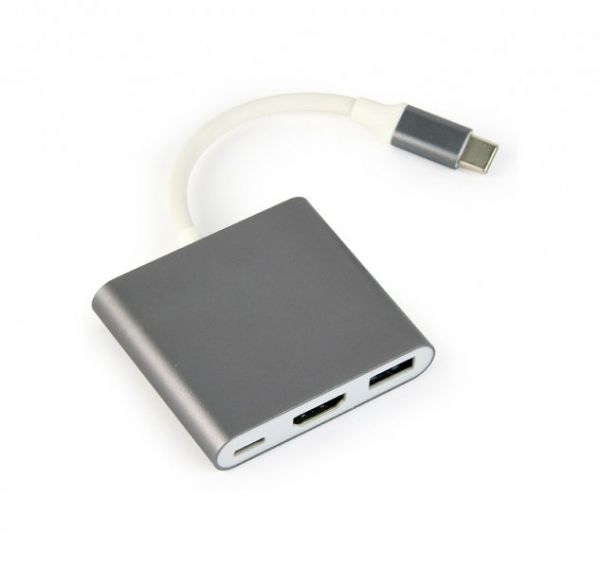�������-���������� USB-C �� HDMI/USB 3.0/USB-C Cablexpert A-CM-HDMIF-02-SG - �������� 1