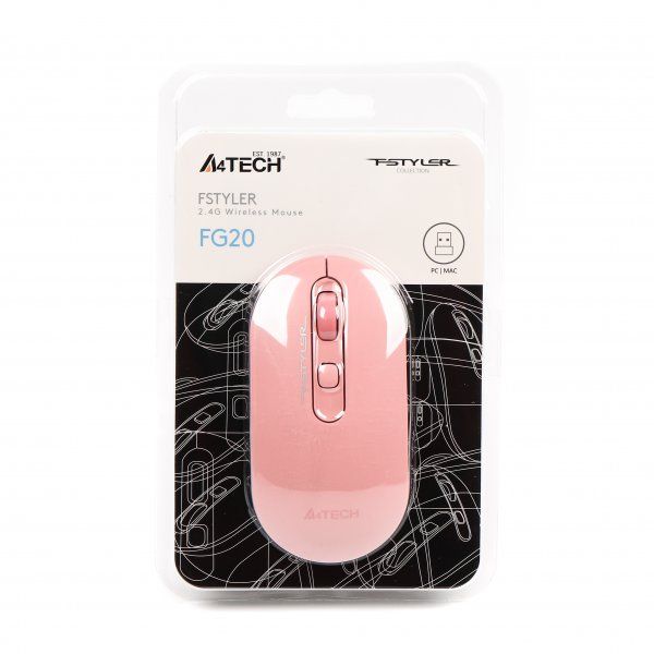   Fstyler, USB, 2000 dpi,  A4Tech FG20 (Pink) -  6