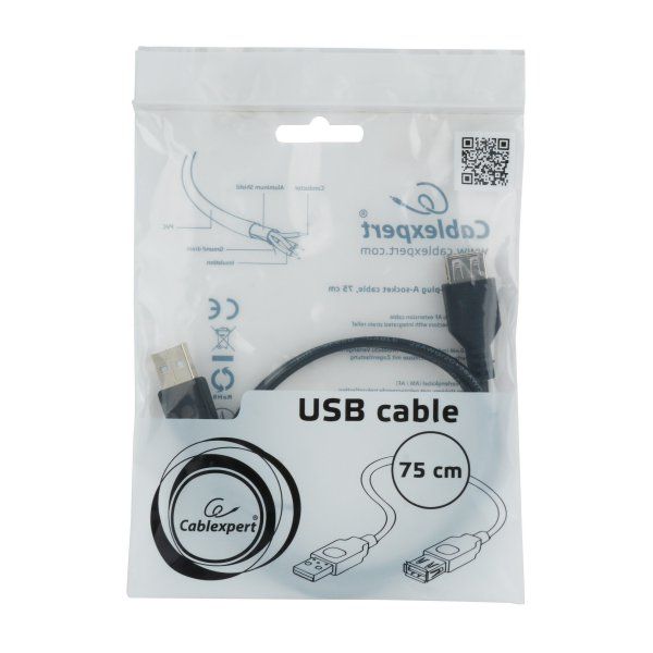 ���������� USB 2.0, A-����/�-����, 75 �� Cablexpert CC-USB2-AMAF-75CM/300-BK - �������� 3