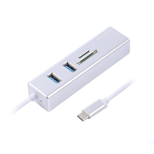  ,  USB  Gigabit Ethernet, 2 Ports USB 3.0 + microSD/TF , 1000 Mbps, ,  Maxxter NECH-2P-SD-01 -  2