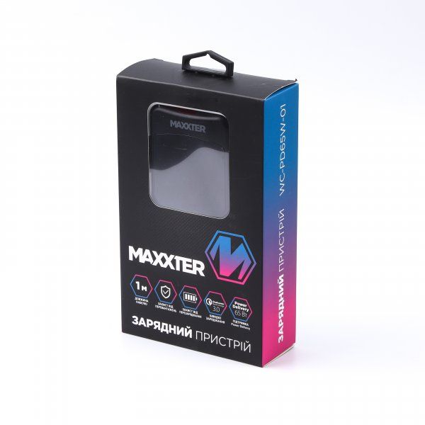 ��������� �������� ������� ��� ��������/��������/��������, 1 USB-A + 2USB-C (PD 65W+PD 18W + QC 3.0) Maxxter WC-PD65W-01 - �������� 5