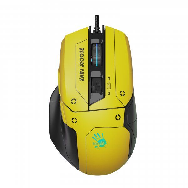 ������ ���� Bloody Activated, RGB, 10000 CPI, 50M ���������, ������ A4Tech W70 Max Bloody (Punk Yellow) - �������� 1